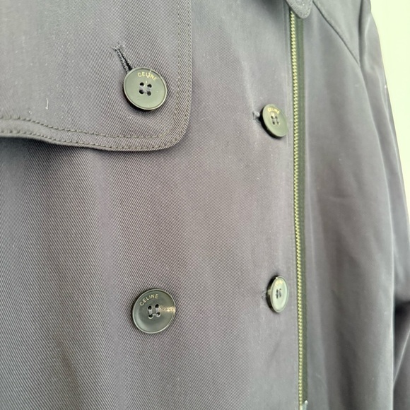 Vintage Celine blue & black classic trench coat with a twist - size 40 (Medium) - Picture 10 of 12
